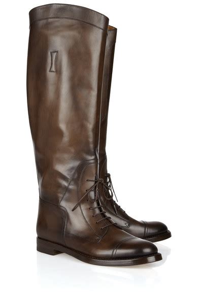 gucci lace up riding boots